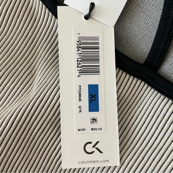 Calvin Klein Performance Seamless Thick Rib Unitard Beige - Picture 6 of 8